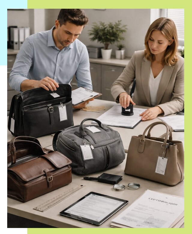 Сертификация сумок в Екатеринбурге от 7687 руб. | Алешин-Ктр