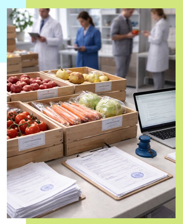 Сертификация овощей и фруктов в Екатеринбурге от 8712 р. | Алешин-Ктр