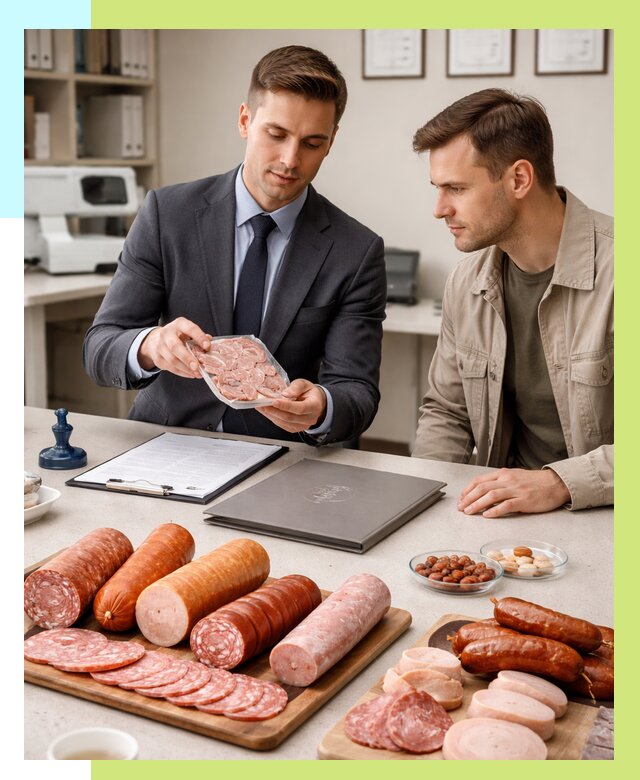 Сертификация колбасных изделий в Екатеринбурге от 7687 р. | Алешин-Ктр